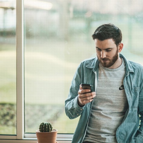 man with phone