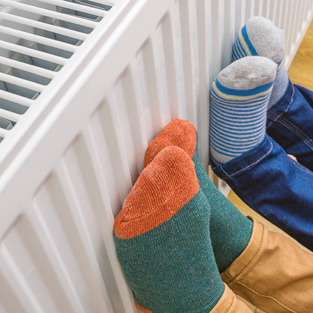 feets on central heating